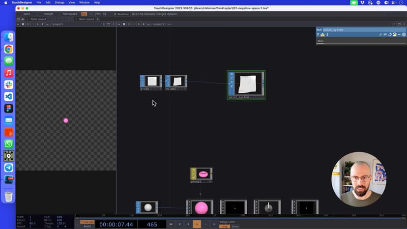 Instancing is the ability to copy and paste our geometry based on some kind of data. Here we are copying our sphere to every point within the grid SOP.