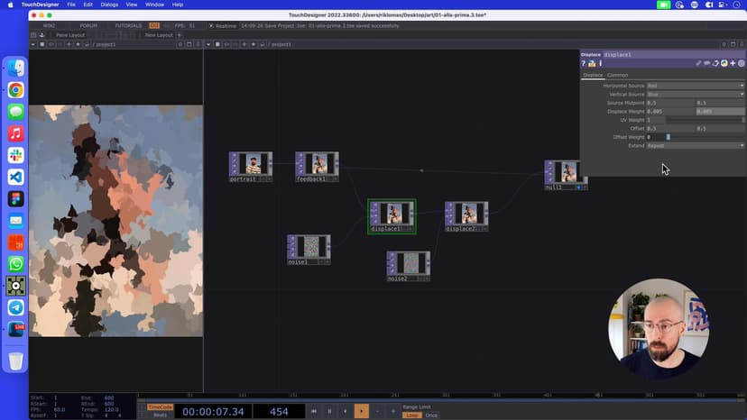 Changing displacement's extend mode and source midpoint