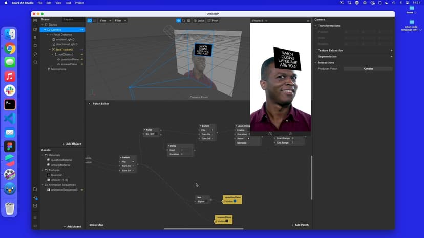 Adding interaction on camera record