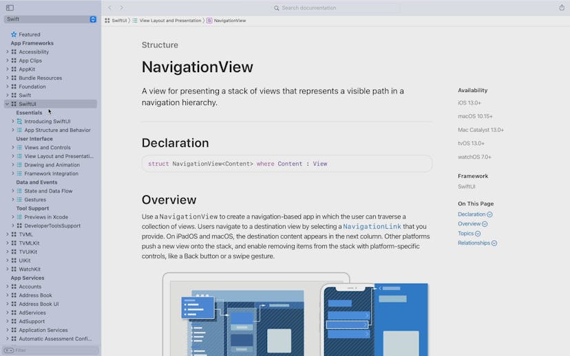 Navigation View + Navigation Bar