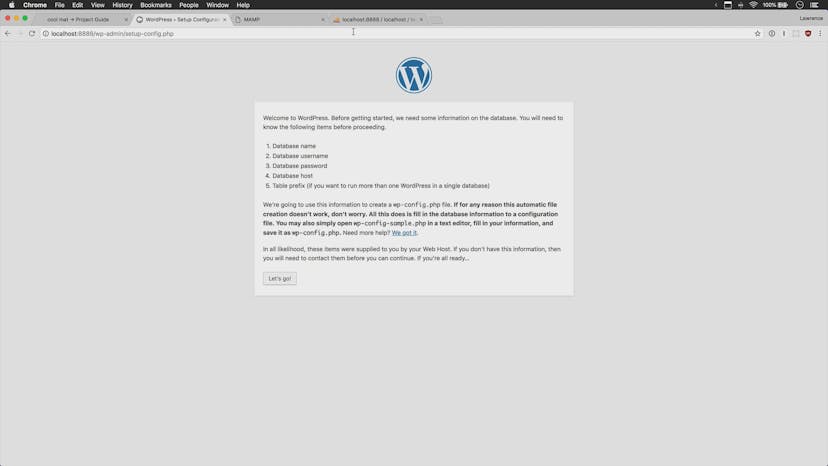 Creating our database + installing WordPress
