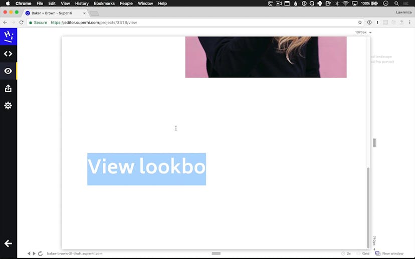Final lookbook section CSS