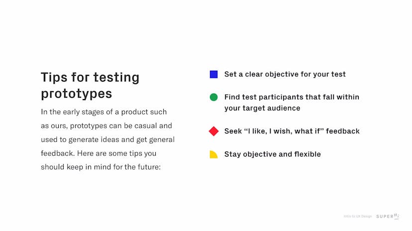 Tips for testing prototypes
