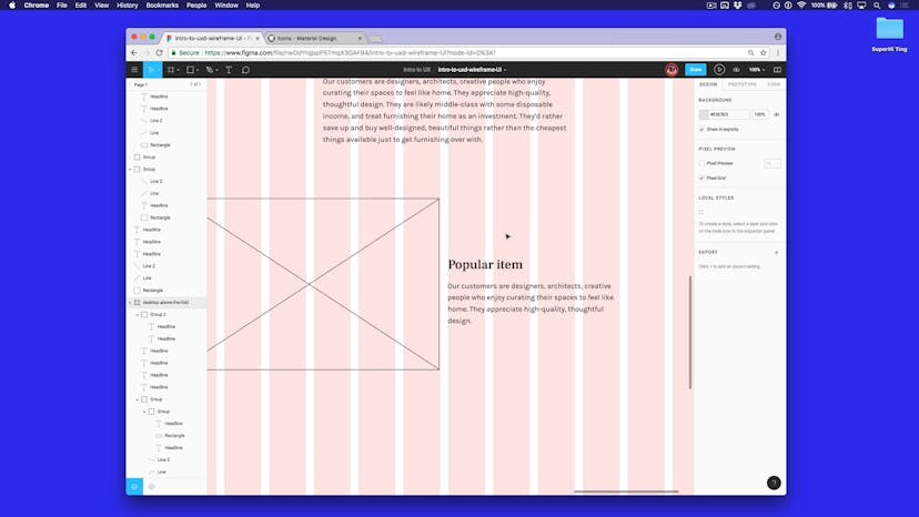 Home page wireframe: grid vs percentage based design + primary vs secondary CTAs