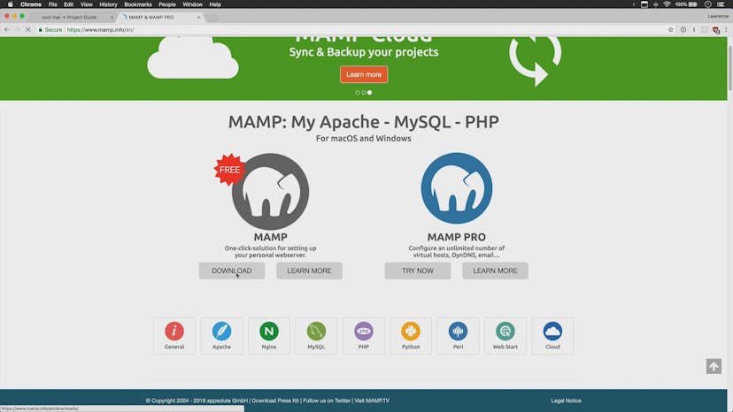 Installing MAMP to run our sites locally