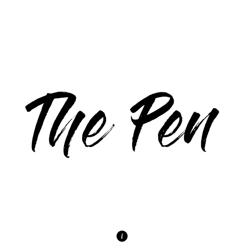 “The Pen Is Mightier Than The Sword”. Our first week’s project has been designed by UK based digital designer Luke Willett (website and Twitter), who has put together a typography driven design inspired by words from Edward Bulwer-Lytton. It’s a very striking design that uses svg (web vector format)  images that give it crisp vector quality sharpness.