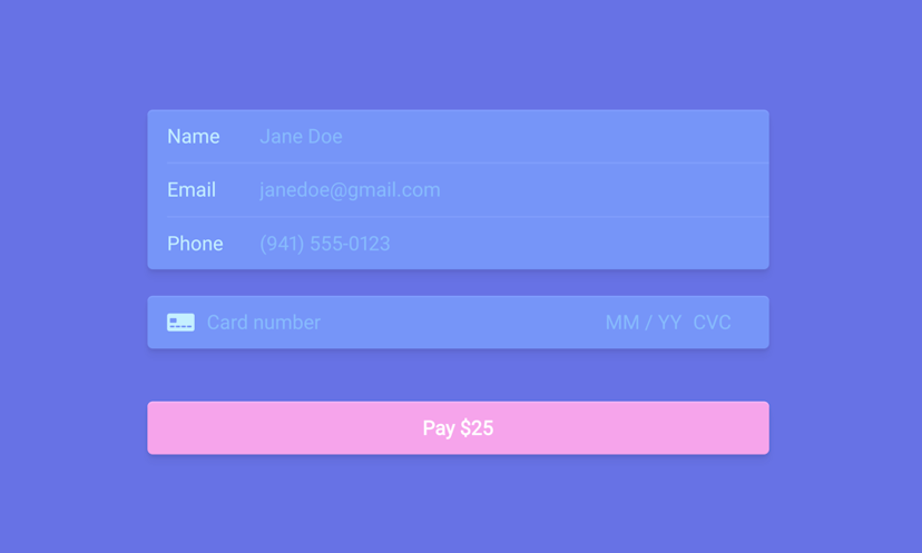 Try and use Stripe’s Elements to update the form to fit in the design of the site.