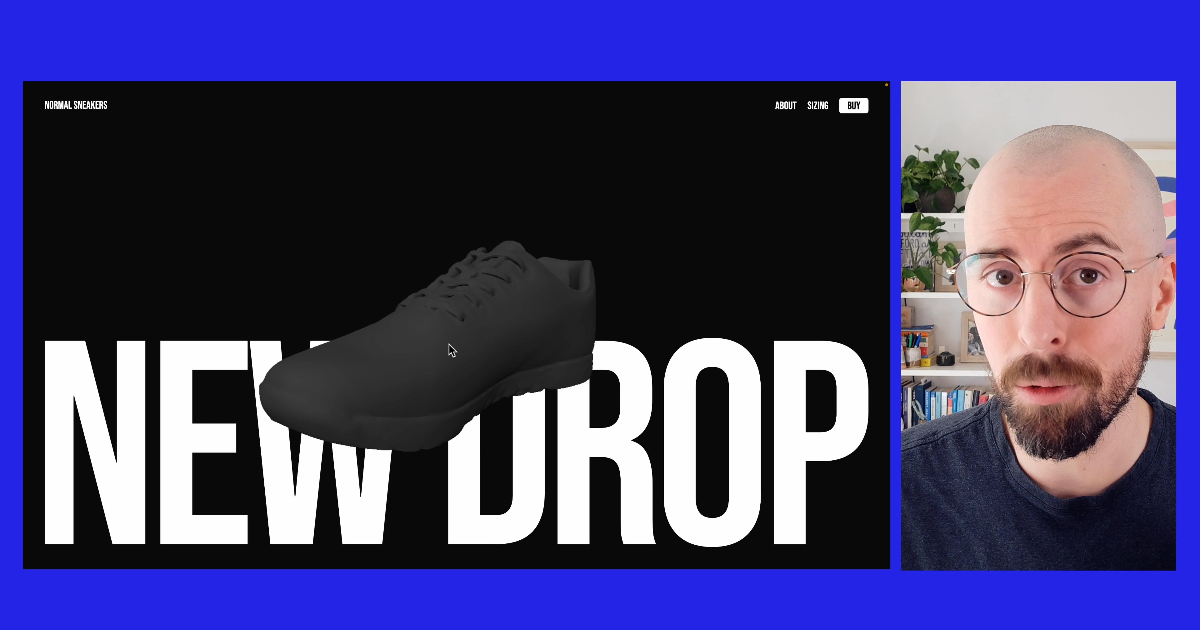 Create a pro-level 3D site, using Three.js, Motion One + GLSL shaders ...